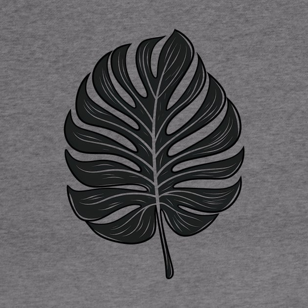 Cool monstera leaf, plant motif by Unelmoija